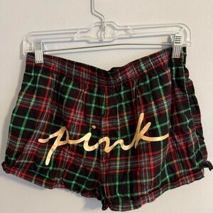 PINK Victoria's Secret Plaid Sleepwear Shorts